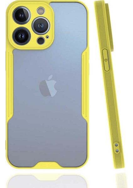 Apple iPhone 13 Pro Max Kılıf Kamera Korumalı Arkası Şeffaf Silikon