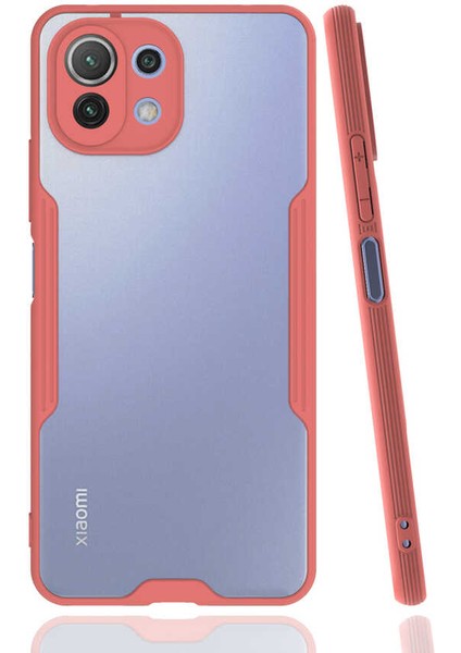 Xiaomi Mi 11 Lite Kılıf Kamera Korumalı Arkası Şeffaf Silikon