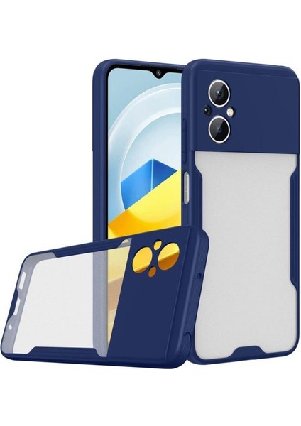 Xiaomi Poco M5 Kılıf Kamera Korumalı Arkası Şeffaf Silikon