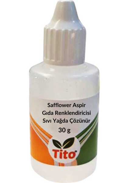 Safflower Aspir Gıda Renklendiricisi Sıvı Yağda Çözünür 30 G