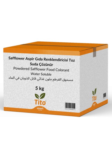 Safflower Aspir Gıda Renklendiricisi Toz Suda Çözünür 5 kg