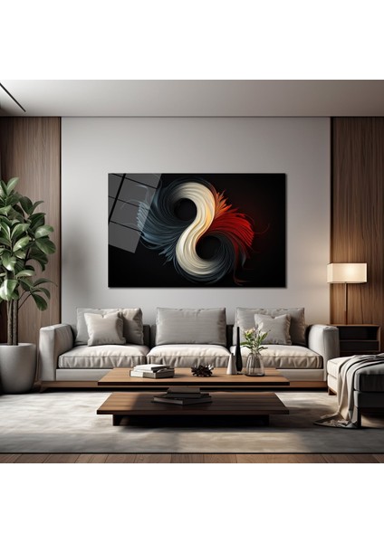 Dağılan Sonsuzluk Dekorati̇f Yatay Cam Tablo, Ev, Ofi̇s Dekorasyon modelleri