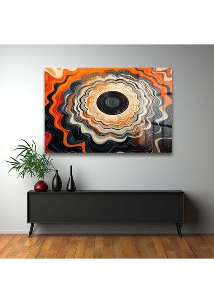 Dekorati̇f Soyut Yatay Cam Tablo fiyatları