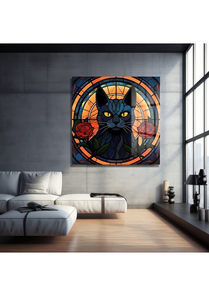 Kedi Kare Cam Tablo indirimleri