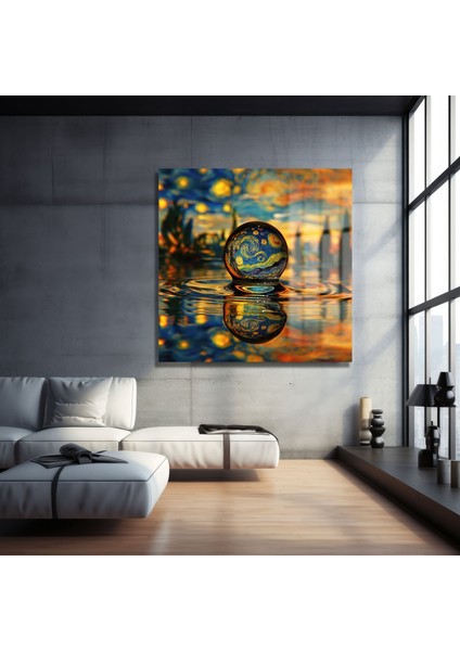 Damla Van Gogh Kare Cam Tablo