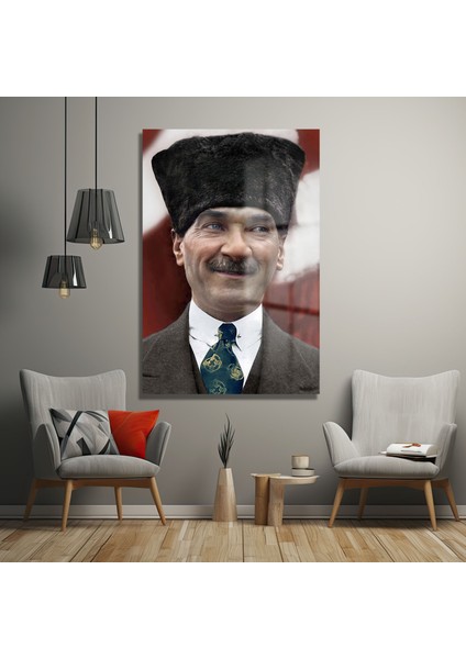 Atatürk Dekorati̇f Di̇key Cam Tablo fırsatları