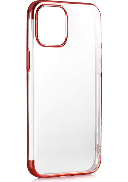 Apple iPhone 12 Pro Kılıf Ince Köşeleri Renkli Şeffaf Silikon