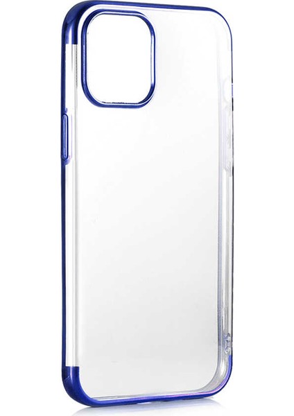 Apple iPhone 12 Mini Kılıf Ince Köşeleri Renkli Şeffaf Silikon