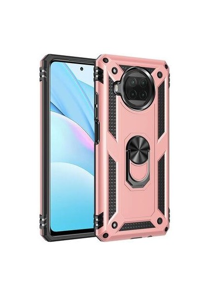 Xiaomi Redmi Note 9 Pro 5g Kılıf Yüzüklü Standlı Manyetikli Armor Zırh