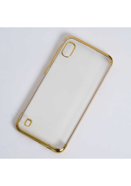 Samsung Galaxy A10 Kılıf Ince Köşeleri Renkli Şeffaf Silikon