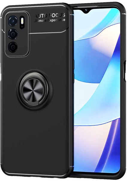 Oppo A16 Kılıf Standlı Yüzüklü Manyetik Silikon