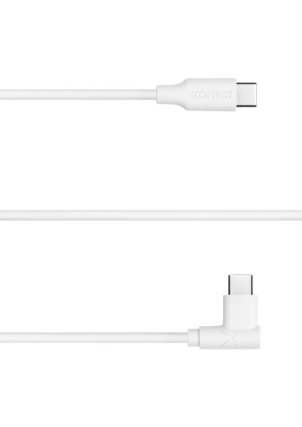 Type-C To Type-C Uyumlu iPhone ve Samsung Modelleri Için Hızlı Şarj ve Data Kablosu 40 cm L Tipi Gaming (Beyaz) fiyatları