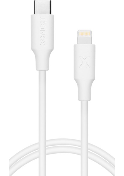Type-C To Lightning Uyumlu iPhone Modelleri Için Hızlı Şarj ve Data Kablosu 100 cm (Beyaz)