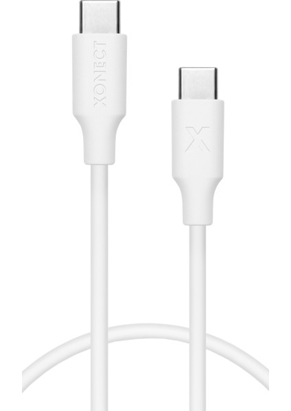 Type-C To Type-C Uyumlu iPhone ve Samsung Modelleri Için Hızlı Şarj ve Data Kablosu 40 cm (Beyaz) fırsatları