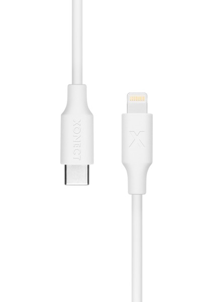 Type-C To Lightning Uyumlu iPhone Modelleri Için Hızlı Şarj ve Data Kablosu 40 cm (Beyaz) modelleri