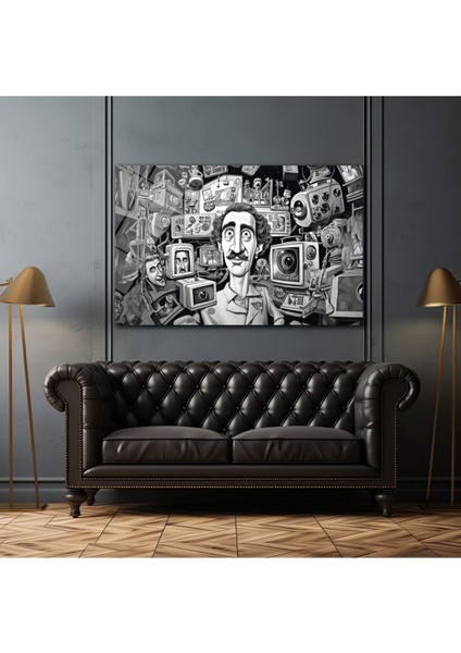 Pi̇casso Sürreal Art Dekorati̇f Cam Tablo, Ev Dekorasyon, Ofi̇s Dekorasyon