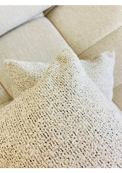 Peluş - Natural Renkler Dekoratif Yastık Kılıfı