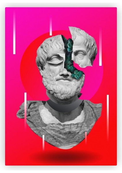 Aristo Aristoteles Pop Art Ahşap Poster 20X29 cm