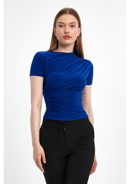 Büzgülü Kısa Kol Bluz modelleri