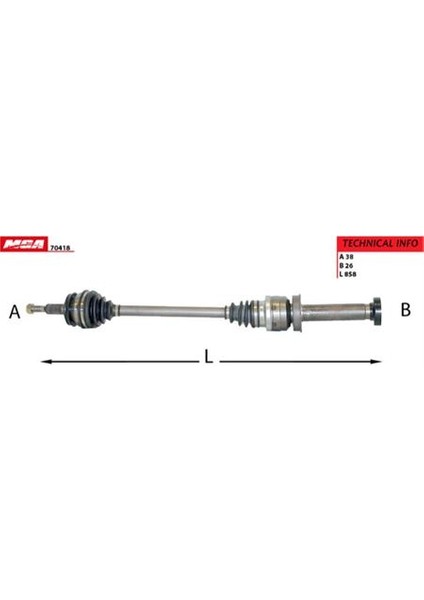 MGA-70418 Aks Komple Sag-(Vw: Transporter T5 1.9tdı Axb Axc)