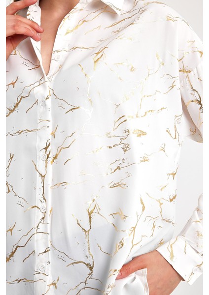 Varaklı Klasik Bayan Gömlek fırsatları