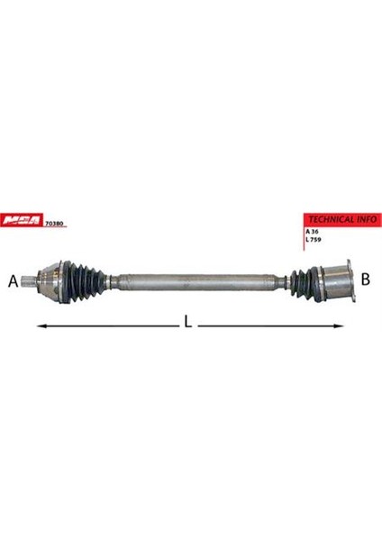 MGA-70380 Aks Komple Sağ-(Vw: Passat 2,0 Tdı Bkp Otomatik...