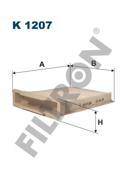 Fıltron  FTR-K1207 Kabin Filtresi Peugeot 107 1.4 Hdi 54HP 05
