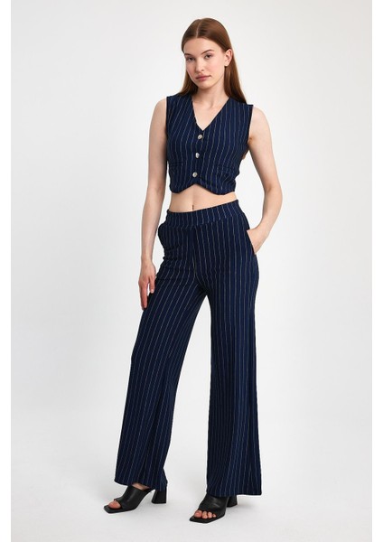 Çizgili Yelekli Pantolon Takım modelleri