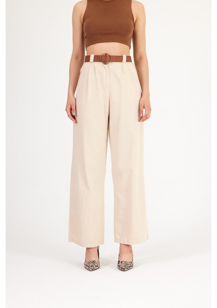 Kemerli Palazzo Gabardin Pantolon fiyatları