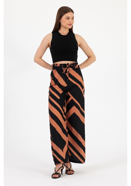 Desenli Polyester Pantolon