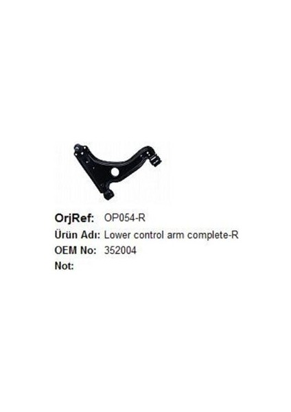 ORJ-00833 Alt Salıncak Sağ Astra G 98 -Zafıra 99 Spor Ş...