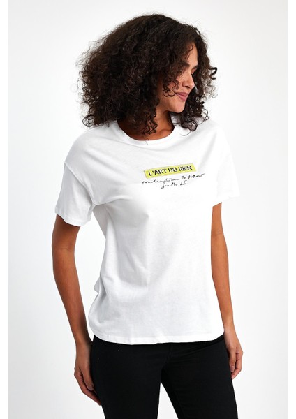 Kadın Beyaz T-Shirt