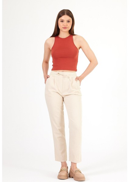 Beli Güpürlü Keten Pantolon modelleri