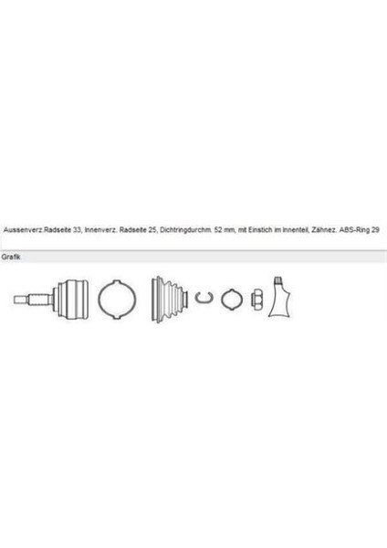 Metellı MTL-15-1289 Aks Kafası Dıs (Opel: Astra G - Vectra B ...