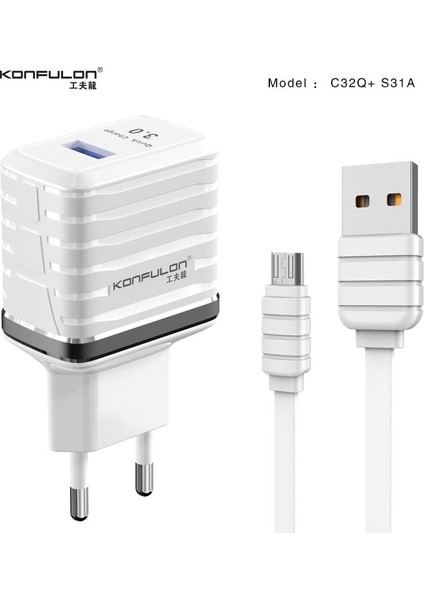 Zipax Realme Micro USB Şarj Aleti 3.0 Hızlı Quick