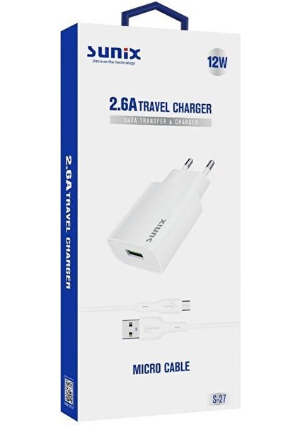 Zipax Galaxy Tab S2 Micro USB Şarj Aleti