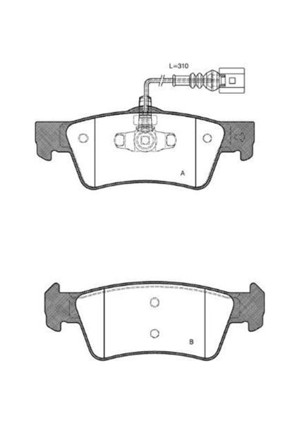 Mga  -55653 Arka Fren Balatası-Kablo 310MM (Vw Transporter ...