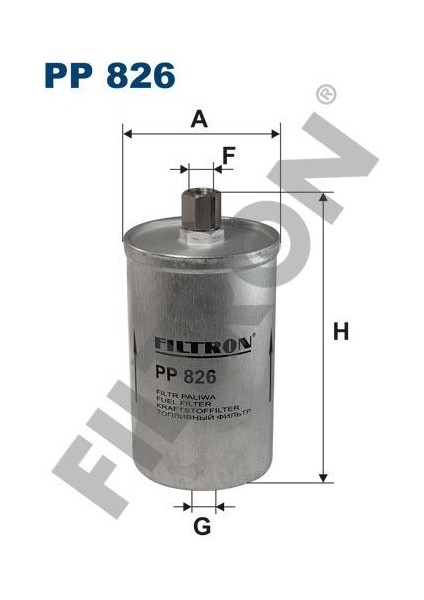 Fıltron FTR-PP826 Yakıt Filtresi Vw Santana 1.8 90HP 01/83-12/84