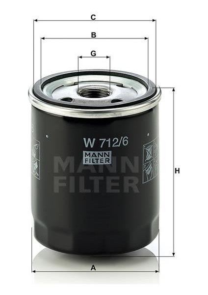 MAN-W7126 Yağ Filtresi Bmw 3 E21-E30 80-91