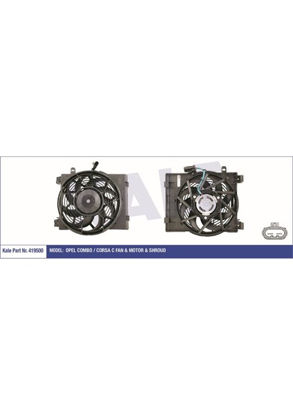 KLR-419500 Fan Motoru Davlumbazlı Corsa C 1.0-1.2-1.4-1....