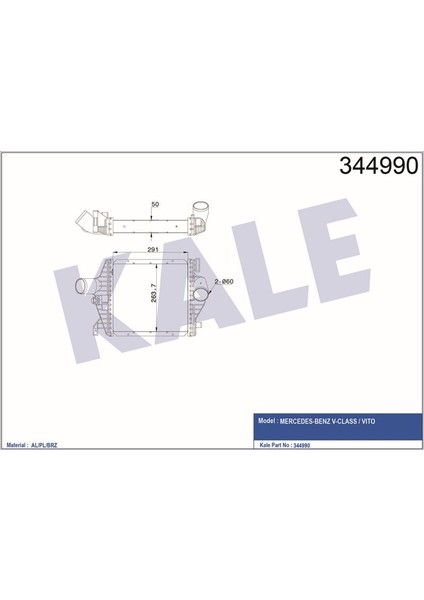 KLR-344990 Intercooler Al/pl/brz V-Class-Vıto