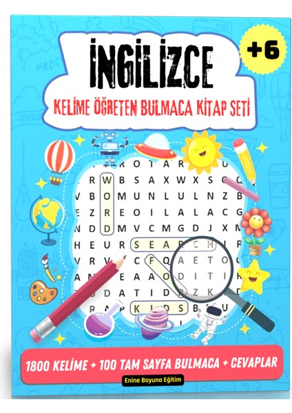Enine Boyuna Eğitim İngilizce Kelime Öğreten Bulmaca Kitap Seti 4 Kitap