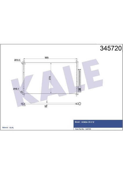 KLR-345720 Klima Kondenseri Honda Crv 2.0-2.0AWD 12 703×...