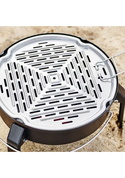 Korpön Taşınabilir Kömürlü Barbekü, Mangal Siyah, 35 cm
