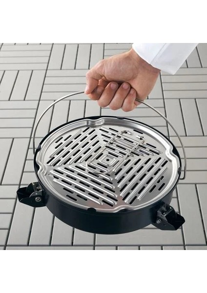 Korpön Taşınabilir Kömürlü Barbekü, Mangal Siyah, 35 cm modelleri