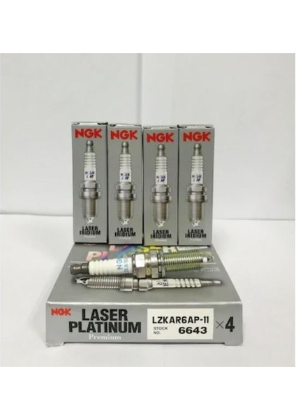 NGK-6643 Buji LZKAR6AP-11 Nıssan Cube 1.6 16V-1.2 10 (4 adet)Ngk