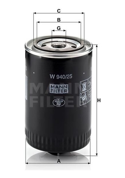 MAN-W94025 Yağ Filtresi Caddy 95-04 - Golf 83-99 - Jetta...