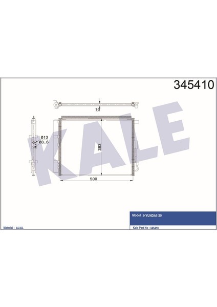 KLR-345410 Klima Kondenseri Hyundaı I30 1.6t-Gdi 15 Kıa ...