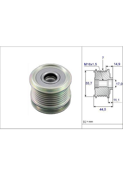 VAL-588060 Alternatör Kasnağı Rulmanlı Mercedes Sprınte...
