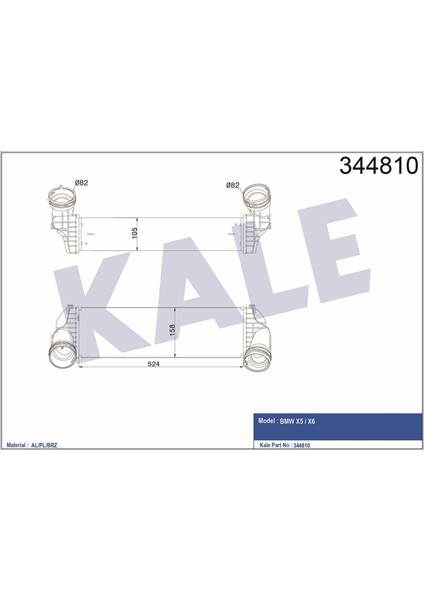 KLR-344810 Turbo Radyatörü Intercooler X5 E70-F15-F85×6 ...